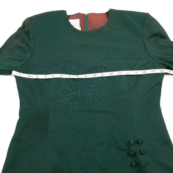 Vintage Forest Green 2-Piece Suit Dress Small 6 - Picture 5 of 16